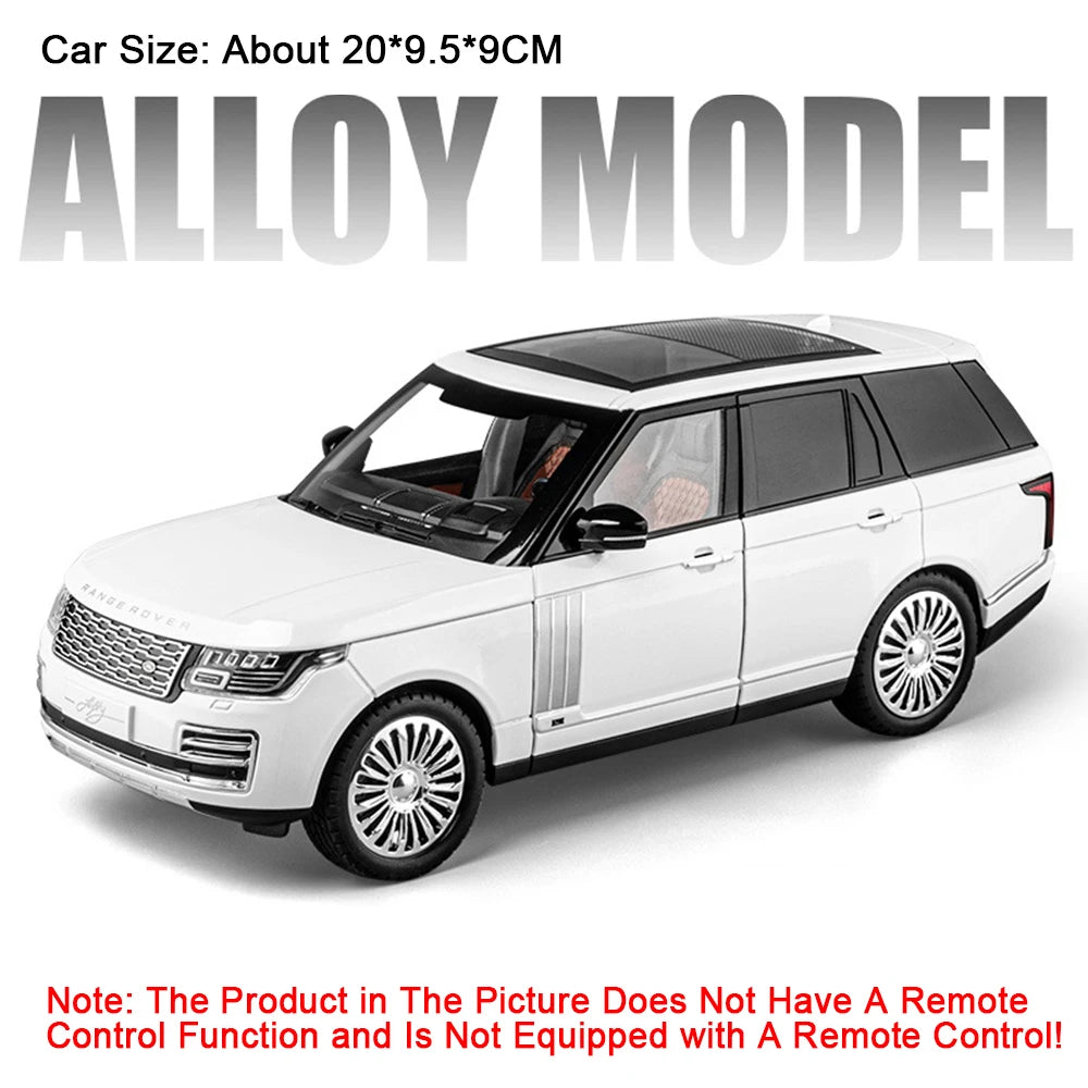 1:18 RS7 Range Rover Alloy Car Model Diecast Toy Sound Light 6 Doors Opened Shock Absorption Miniature Vehice Kid Christmas Gift