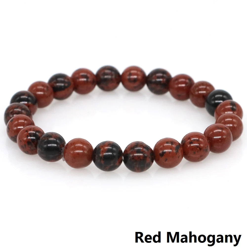 Women Men Bracelet Natural Rainforest Jasper Crystal Round Beads Wrist Chain Chakra Healing Energy Stretch Charm Strand Jewelry