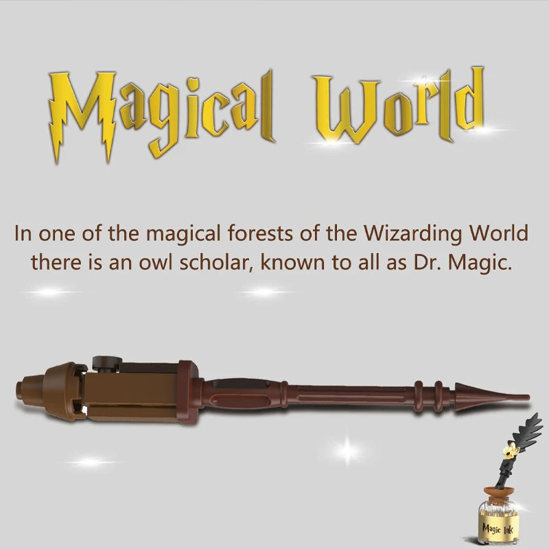 Magic World Owl Professor MOC Building Blocks Set Creative Technical Bricks DIY Toy for Adults Kids Holiday Christmas Gift