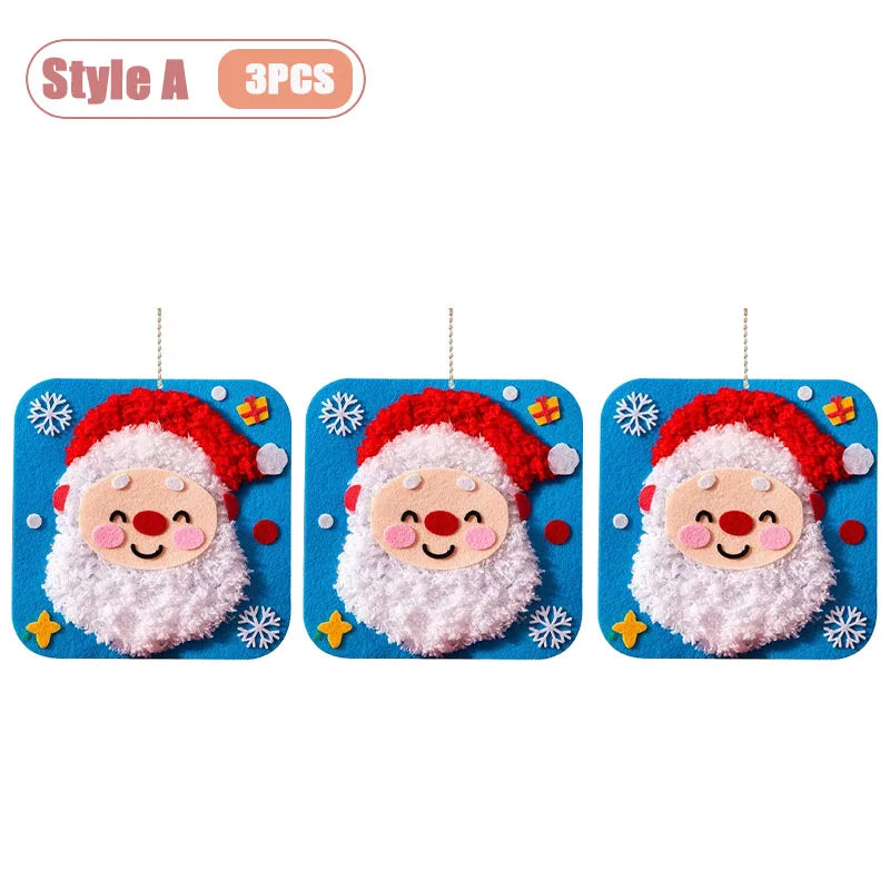 1-10PCS Christmas Gift DIY Felt Sewing Kit for Kid Handicraft Activity Preschool Toy Thread Painting Educational Craft Materials