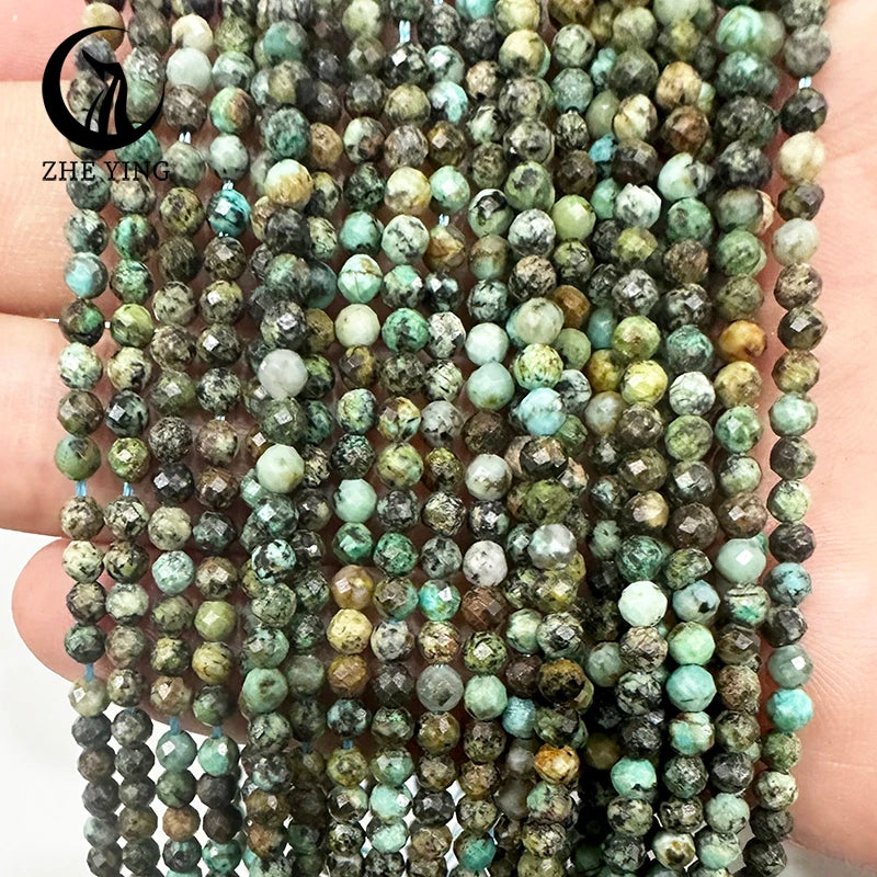 AAA Colorful Tourmaline Stone Beads Loose Spacer Faceted 3mm Beads for Jewelry Making DIY Bracelet Accessories 15''