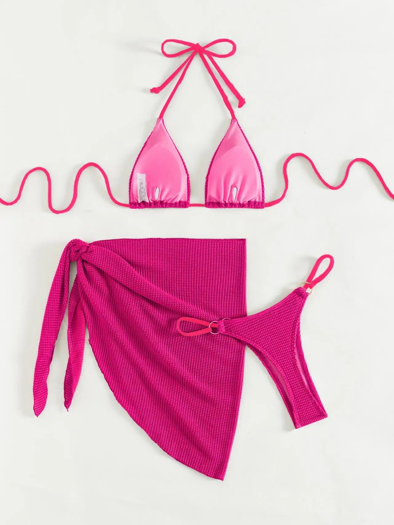 Sexy Brown Bikini Set 2025 Women Halter Push Up Bra Skirt 3 Piece Swimsuit Summer Bathing Suit Cover Up Thong Swimwear Biquini