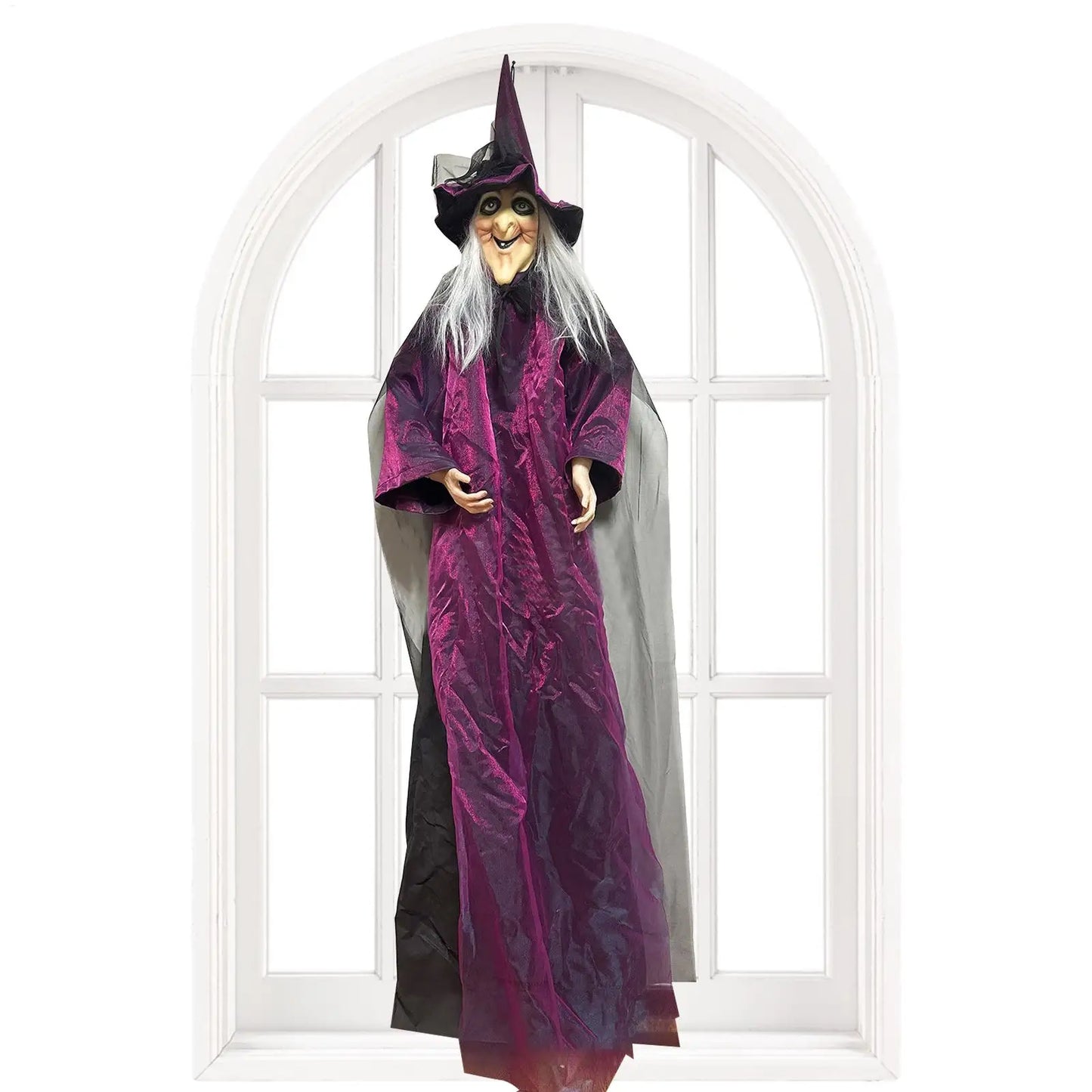 Halloween Colourful Glow Creepy Sound Activated Witch Decorations Halloween light up decoration props for Home Holidays Outdoor