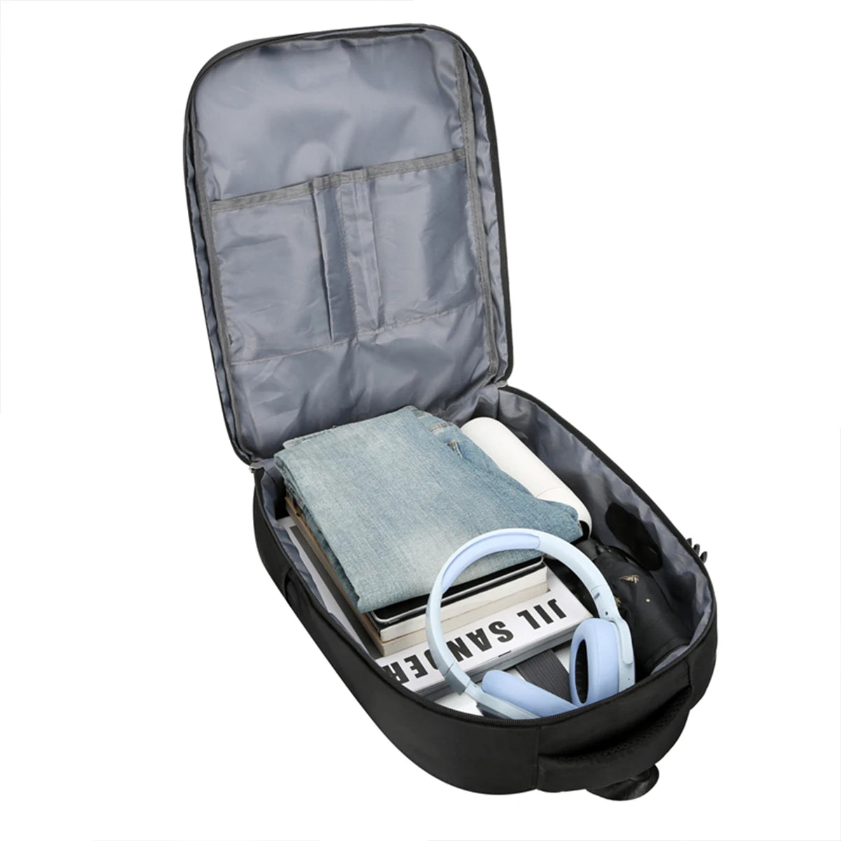 Travel Waterproof Oxford Fabric Dry/Wet  Multifunctional Backpack USB Port Shoe Compartment Trolley Sleeve for Gym/Trips Pockets