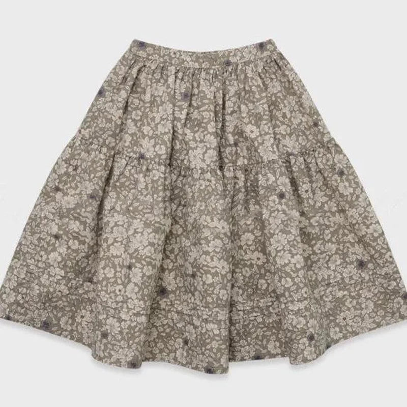 2025 Lou Autumn Girls Blouse and Skirts Set Vintage Kids Sweaters Knitted Cardigan Casual Pant Winter Warm Outwear Coats Suit