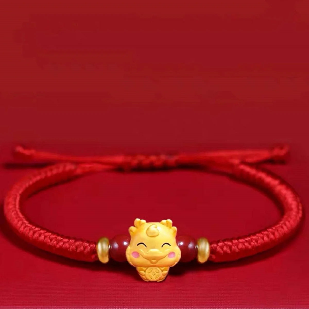 Lucky 12 Constellation Zodiac Sign Braided Animal Bracelet Men Women Red Rope Gold Color Beads Bracelet Bangle Gift Jewelry