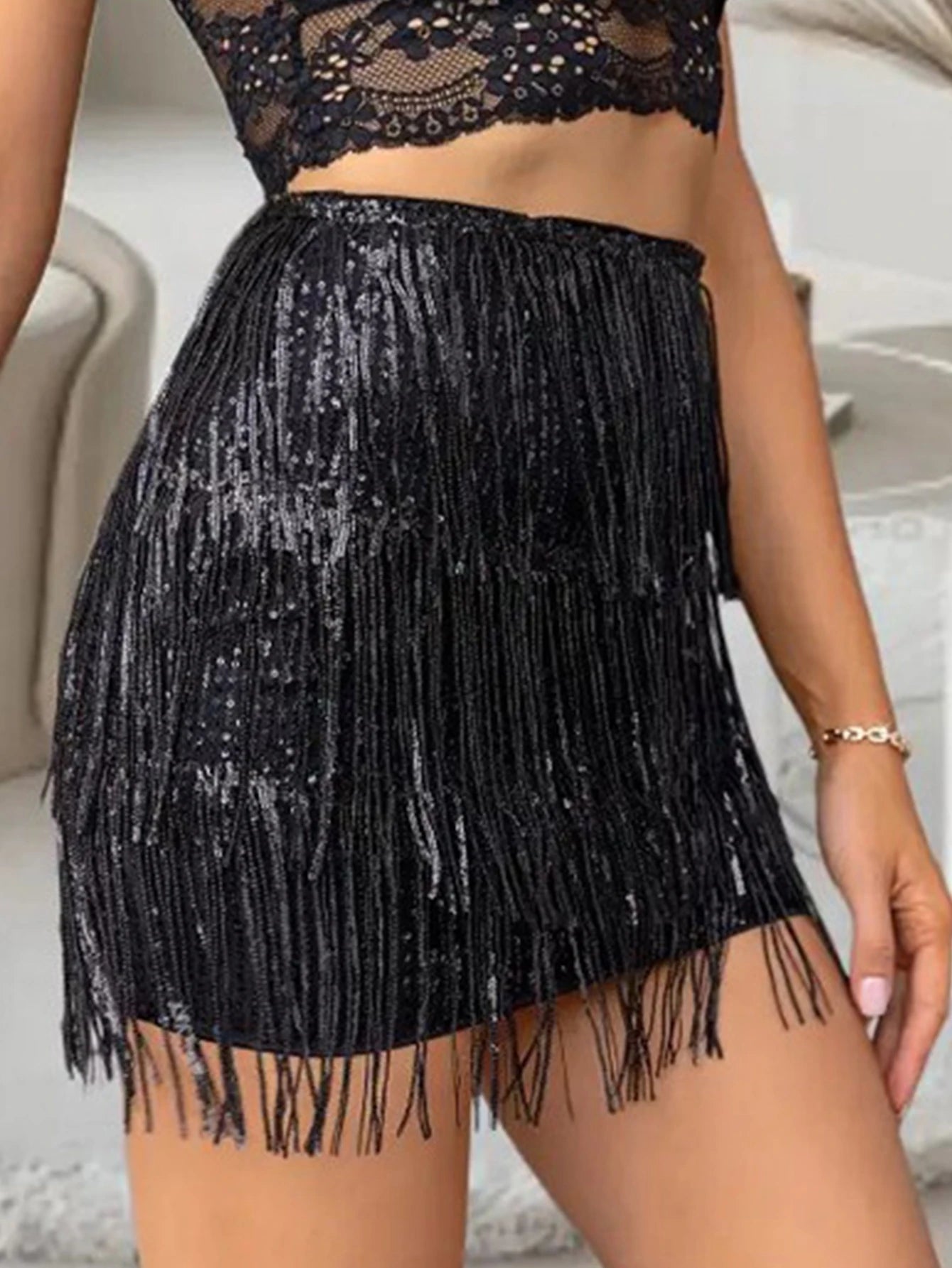 Sexy vintage black sequin mini skirt women summer luxury high waist party skirts night club outfits y2k streetwear pencil skirt