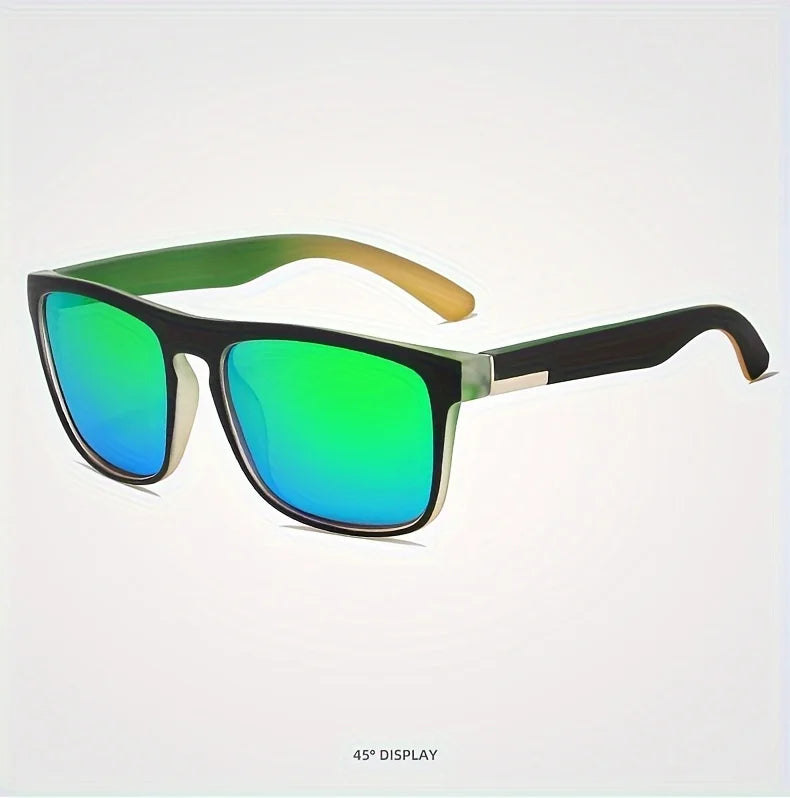 3Pcs Fantasy Gradient Mutipcolor Square Polarized Sunglasses AntiGlare UV400 Glasses Summer Party Driving Fishing Christmas Gift