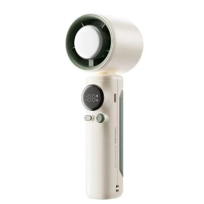 Xiaomi Handheld Turbo Fan 100-Speed Adjustable Digital Display USB Rechargeable Ice Cooling Mini Fan for Home Office Travel