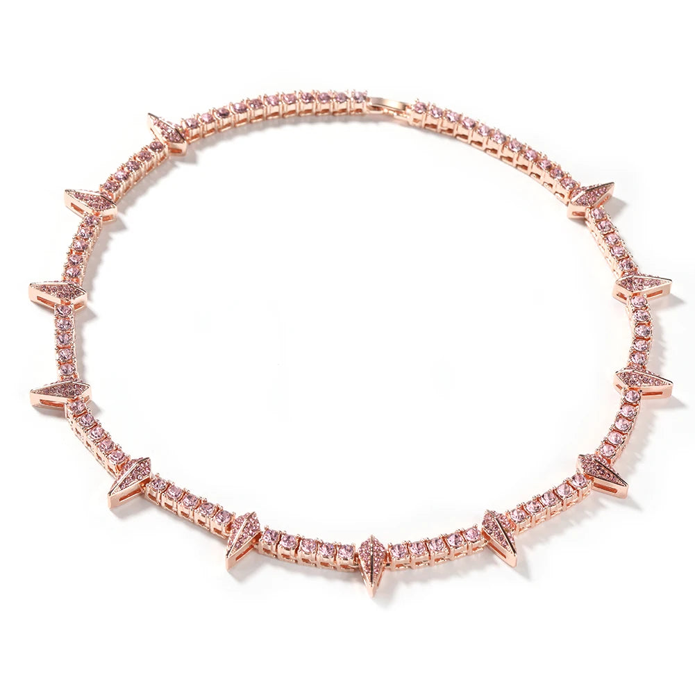 Uwin Black Panther Necklace Zinc Alloy Rhinestone Full Iced Out Personalized 5mm Tennis Chain For Men Christmas Gift