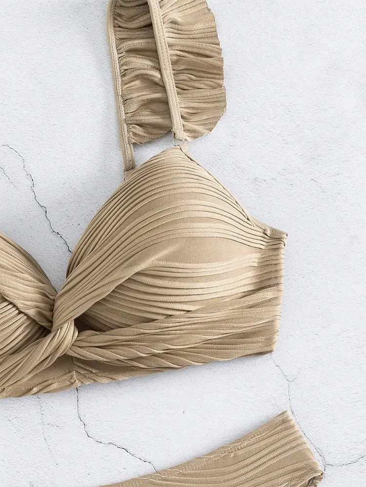 khaki Sexy Bikinis 2025 Swimsuit Women Swimwear Push Up Female Beach Swimming Wear Bathing Suit Brazilian Bikini Set Pool Bather