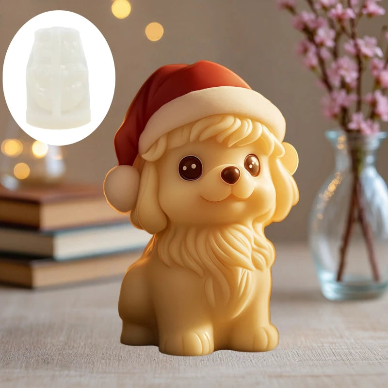 Love Owl Candle Silicone Mold Wear Christmas Hat Owl Resin Mold Christmas Heart Owl Gypsum Mould Craft Molds Christmas Gift