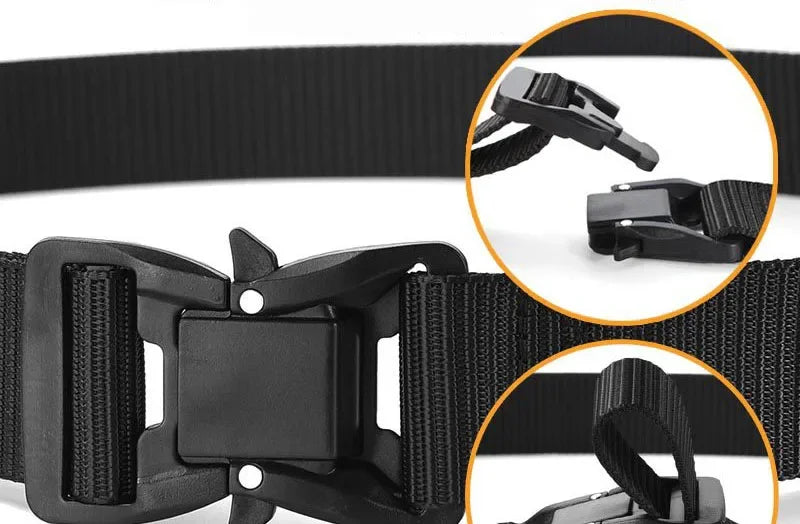 Big Plus Large LONG Size 125 140 160 180cm Men's Belt Canvas Multi-functional Tactical Quick Release Magnetic Alloy Buckle Belts