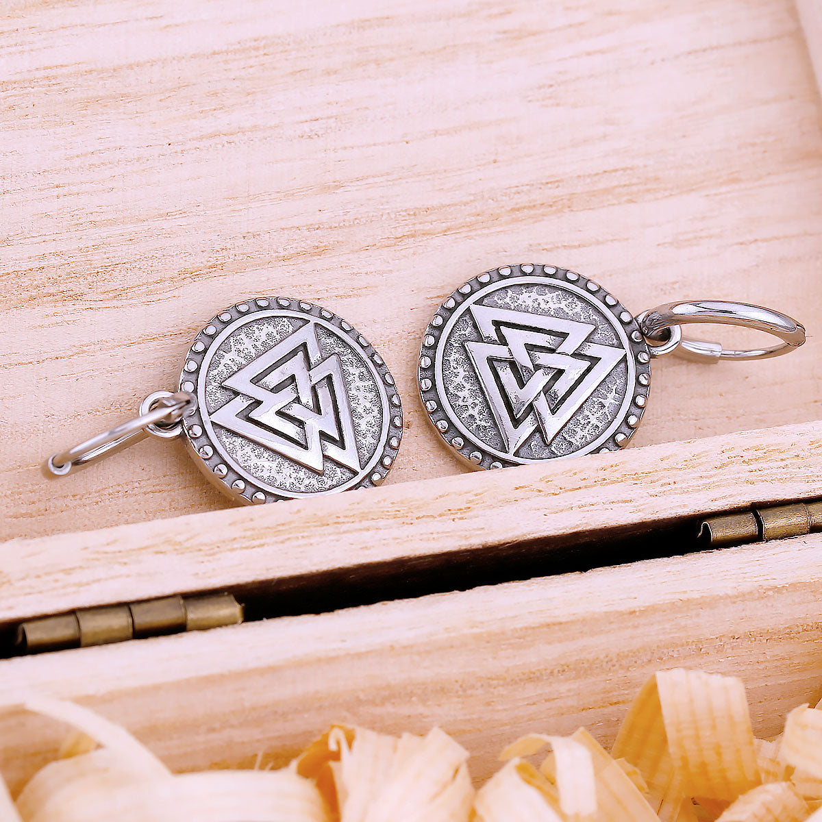 Vintage Forest Moon Drop Earrings For Men Stainless Steel Fashion Tree Plant Hip Hop Biker Earrings Punk Simple Jewelry As Gift