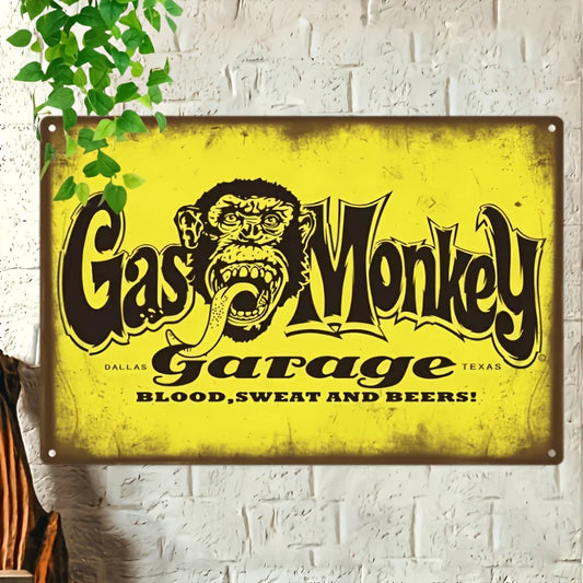 Garage Vintage Metal Tin Sign - Retro Wall Decor for Home, Bar,,Garage | Unique Christmas Gift Idea No Power Needed