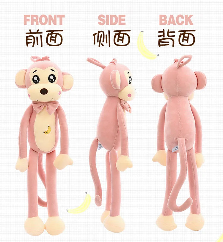 Creative Cute Cartoon Plush Toy Animal Monkey Long Arms And Long Legs Doll Baby Sleeping Comfort Pillow Christmas Gift