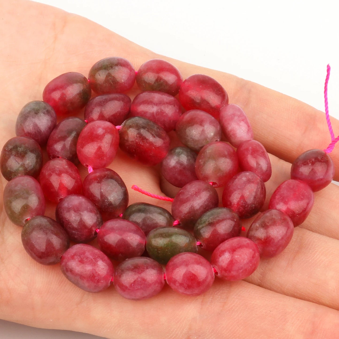 9x11mm Oval Natural Stone Tourmaline Peridot Apatite Bead Smooth Loose Beads for Jewelry Making Supplier DIY Charm Bracelet 15''
