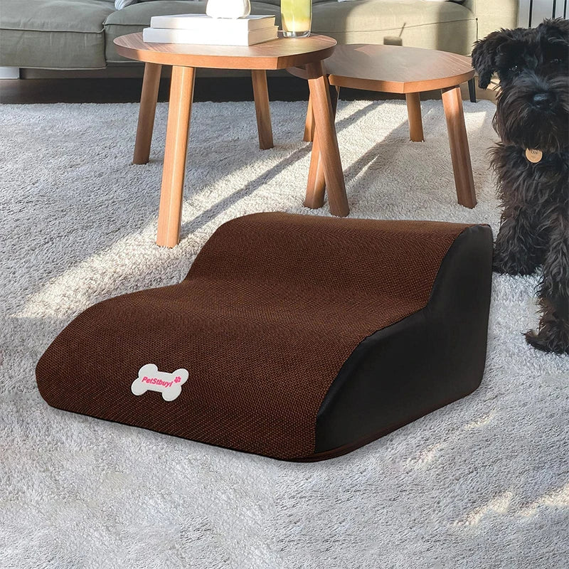 Removable Easy Cleaning Dog Bed Stairs Anti-slip 2 Steps Pet Stairs For Small Dog Toy Cat Pet Ramp Sponge Ladder Pet Supplies