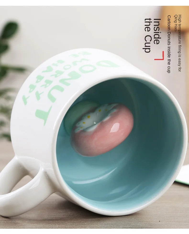 Cute Cartoon Coffee Figurine Mugs with Animal Inside, Ceramic 3D, Uincorn, Love Novelty Cup, Christmas Gift for Friends, Kids