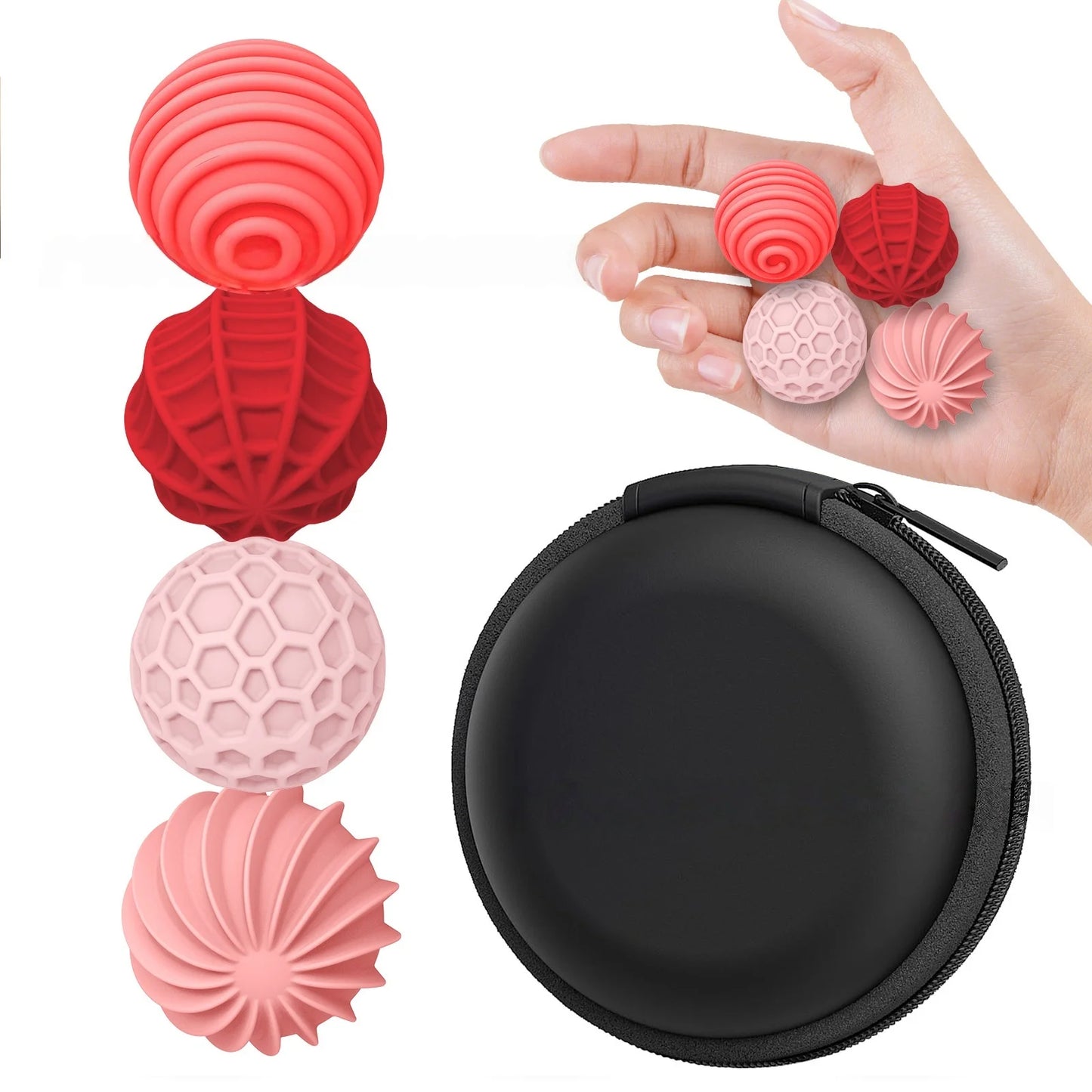 Sensory Magnetic Ball Fidget Decompression Soft Silicone Texture Worry Ball Puzzle Travel Toy Halloween Gift Set