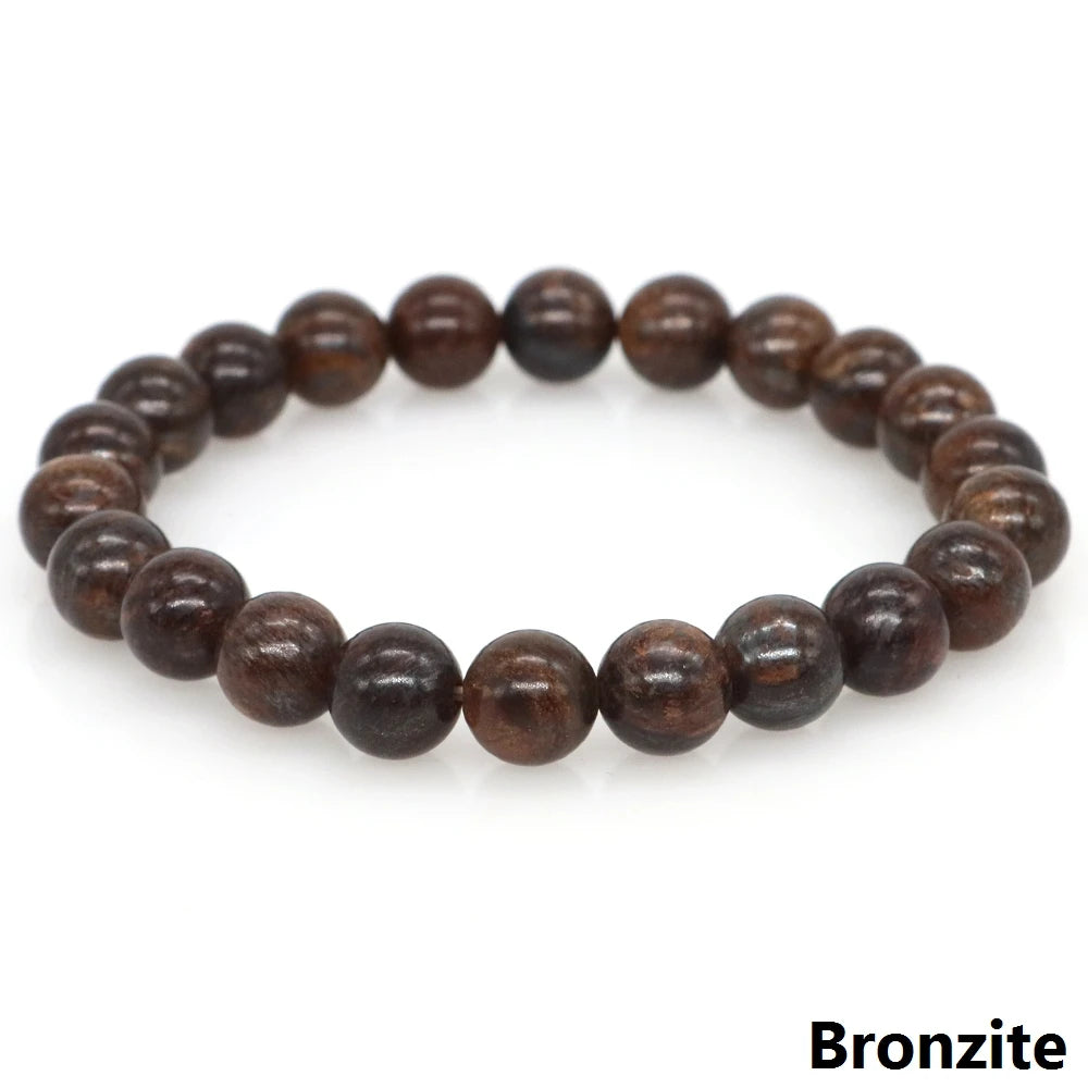 Women Men Bracelet Natural Rainforest Jasper Crystal Round Beads Wrist Chain Chakra Healing Energy Stretch Charm Strand Jewelry