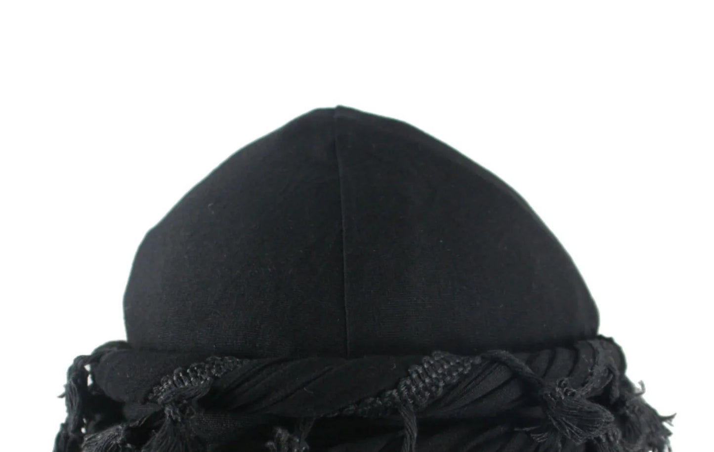 Men Hat Punk Burr Trim Twisted Tail Fringe Cotton Bandana Hat Hop Turban Hats Head Wrap Beanie Cap Solid Color Docker Hat 2024