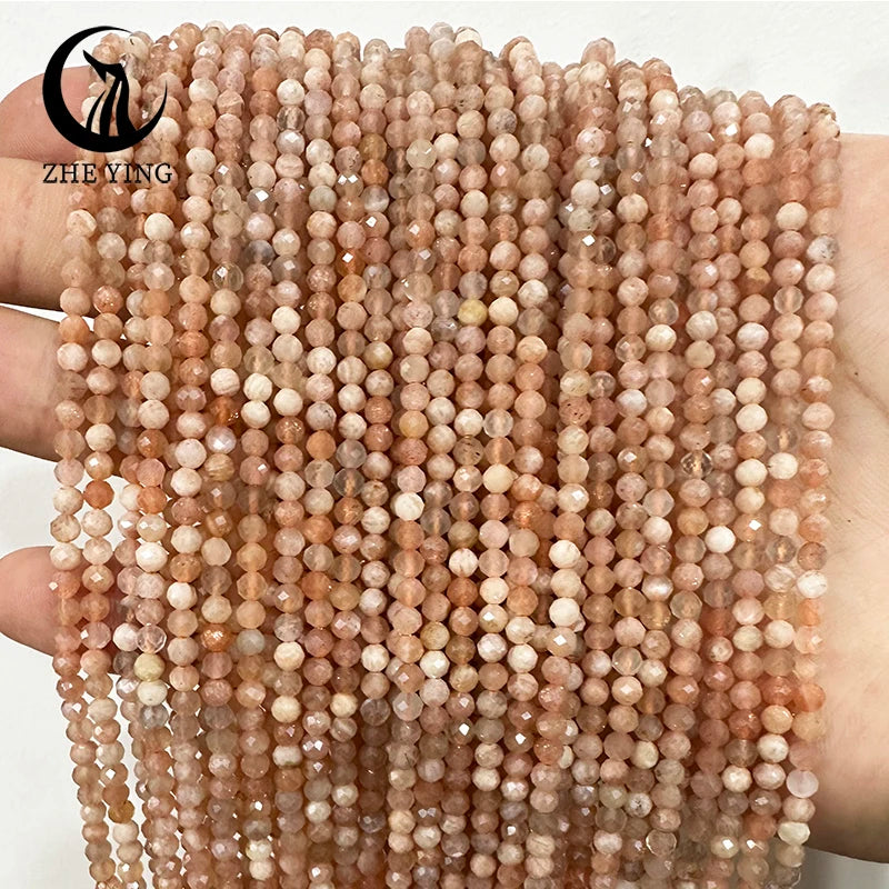 AAA Colorful Tourmaline Stone Beads Loose Spacer Faceted 3mm Beads for Jewelry Making DIY Bracelet Accessories 15''