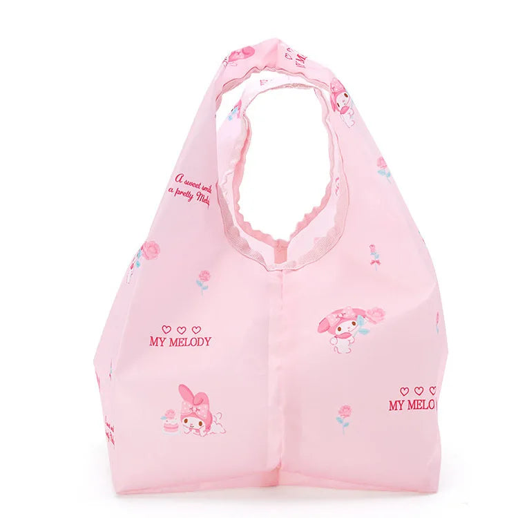 Foldable Hello Kitty Kuromi Melody Cinnamon Cartoon Storage Bag Organizer Folding Large Capacity Shopping Bag Christmas gift