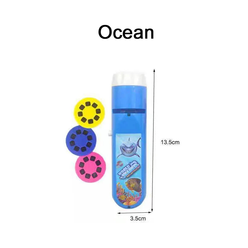 Children Fun Projector Light Flashlight Puzzle Early Education Projection Light for Kids Baby Bedtime Toy Christmas Gift TMZ