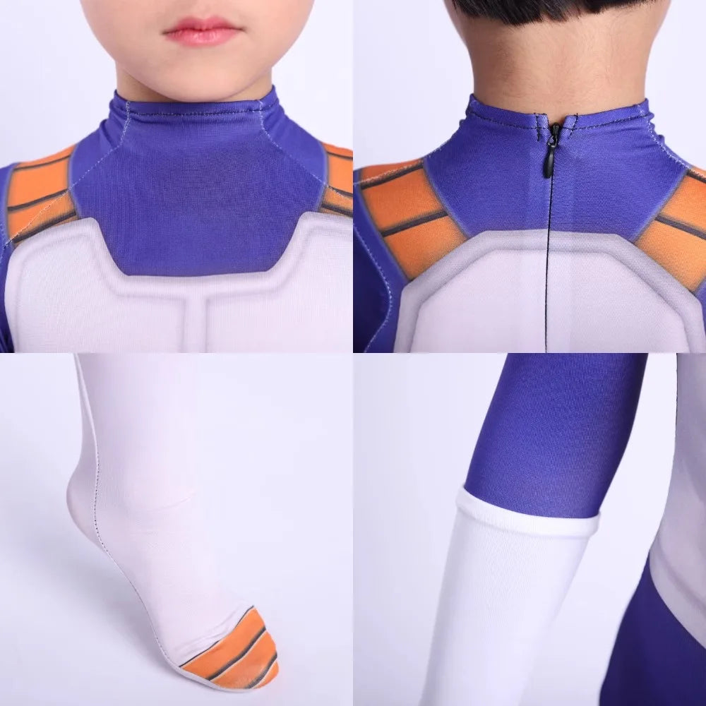 Adult Kids Z Vegeta Cosplay Costume Jumpsuit Vest Fantasia Outfits Disfras Vegeta Clothes Halloween Carnival Party Disguise Suit