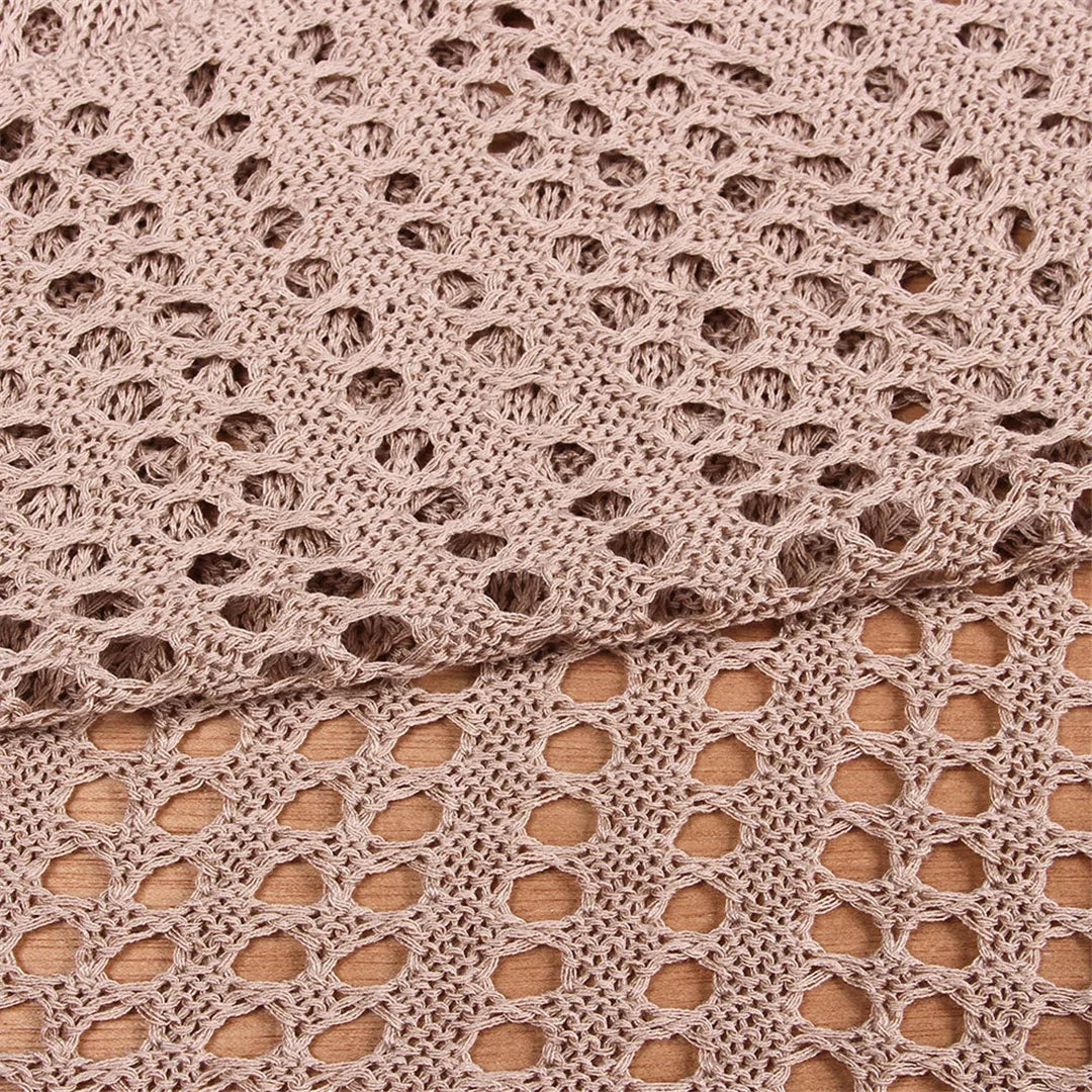 S - XL Backless Hollow out Knitted Crochet Tunic Beach Cover Up Cover-ups Beach Dress Beach Wear Beachwear Female Women V3660