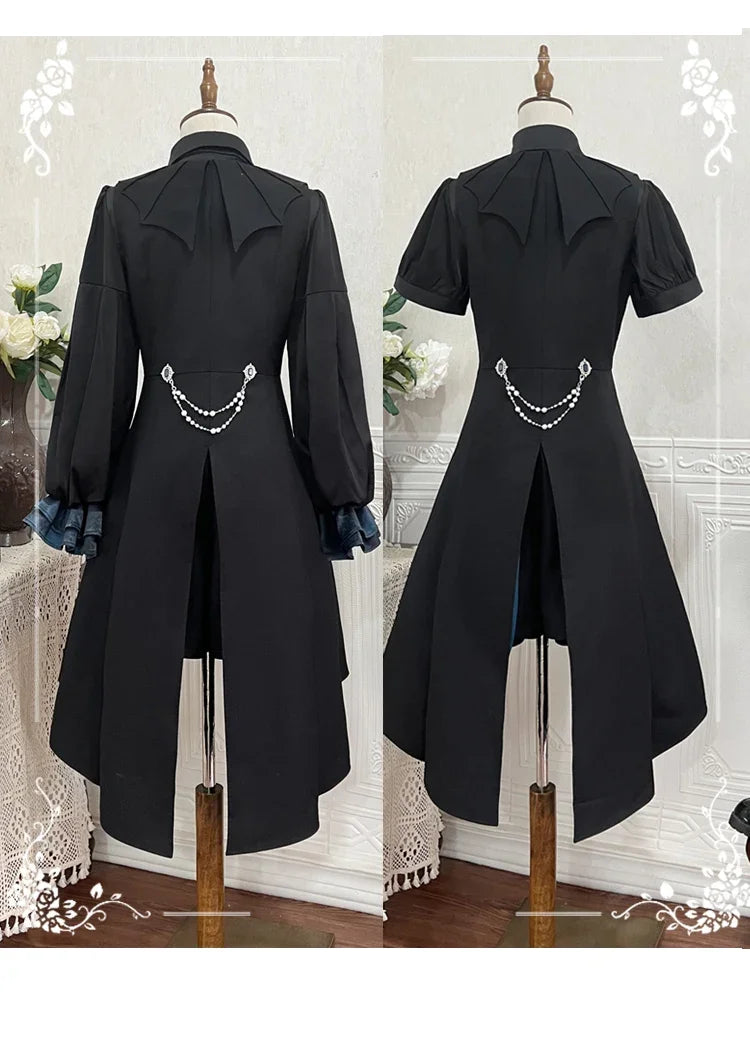 Original Dark Goth Prince Clothing Set New Spring Summer Women's Cool Black Shirt Irregular Vest Shorts 3 Piece Suit Outfits