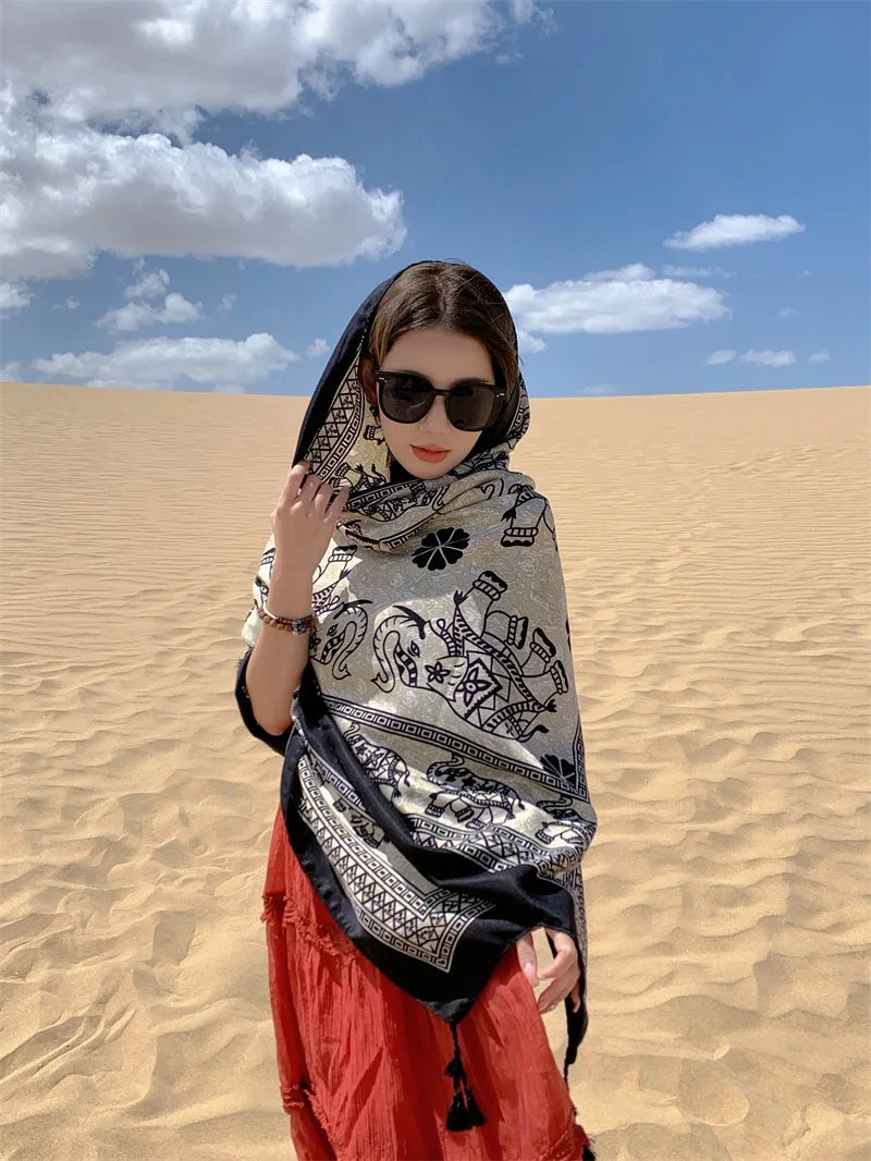 Travel Beach Sunscreen Scarves for Women Bikini Large Sarong Wrap Scarf Brazilian Swimsuit Bathing Cover-ups 17 Styles 90x180cm