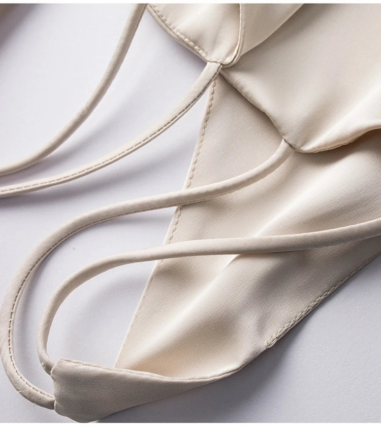 Women's New Four Seasons Inner Wear Silk Suspenders 2022 V-Neck Solid All-Match Satin Vest Soft Loose Thin Lady Sleeveless Tops