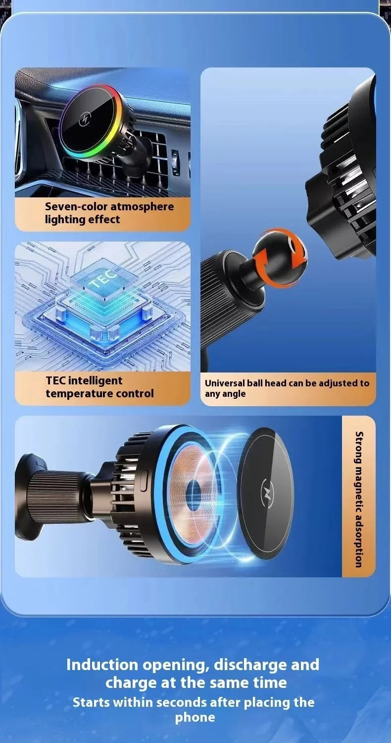 Magnet Cooler Wireless Charging Radiator Phone Radiator Cooler Magsafe Cooling Base Magnetic Cooler Rechargeable For iPhone