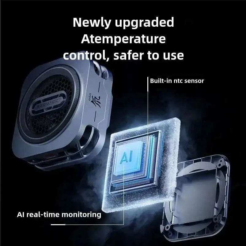 Redmagic Cooler 6 Pro Radiator Magnetic Fan Cooler 30W VC Liquid Cooling RGB LED AI Temperature Control For Tablet Mobile Phone