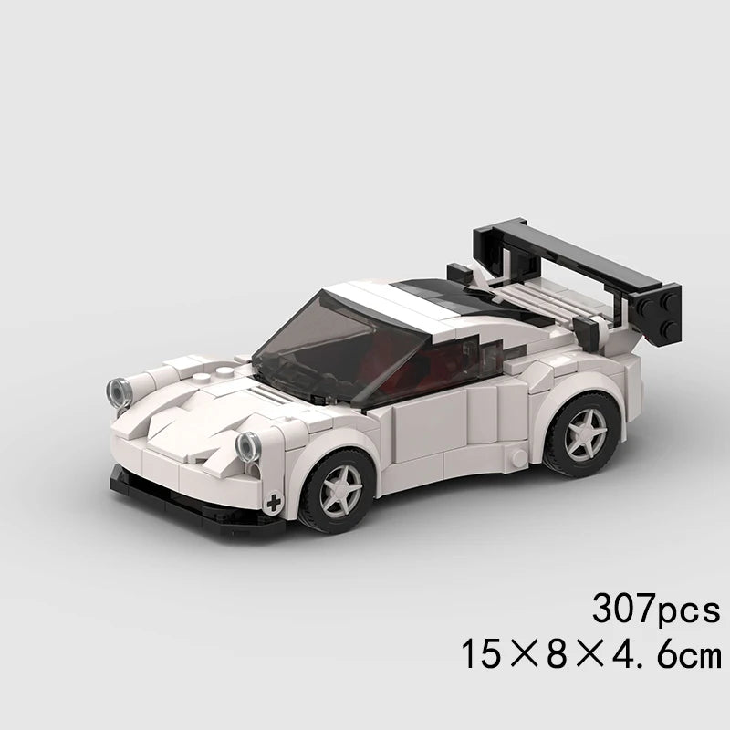 MOC Car Speed R34 488 Pickup R32 Racing Vehicle Model Building Block Super Race brick Christmas Gift City Technical rally sport