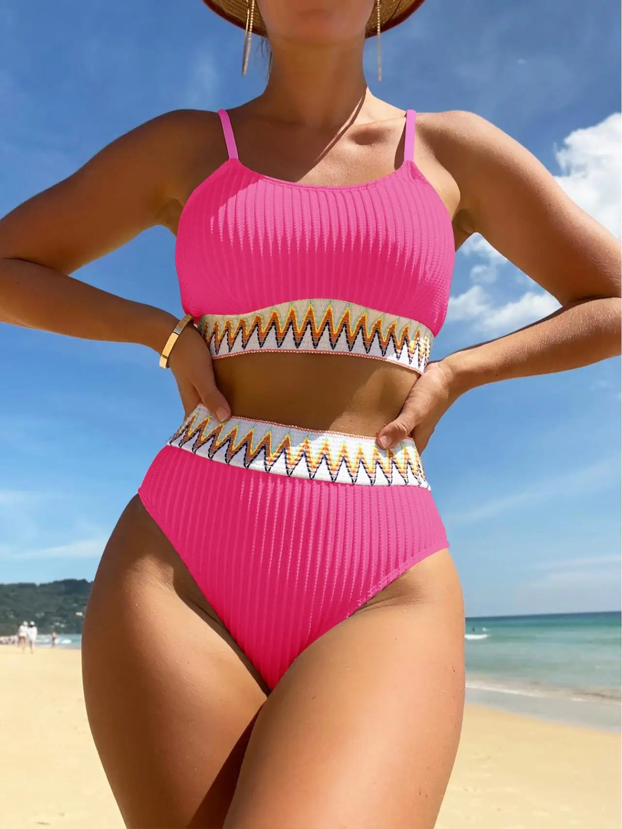 Sexy High Waist Bikinis 2025 Swimsuits Women's Swimwear Push Up Female Beach Swimming Wear Bathing Suits Bikini Set Pool Bather