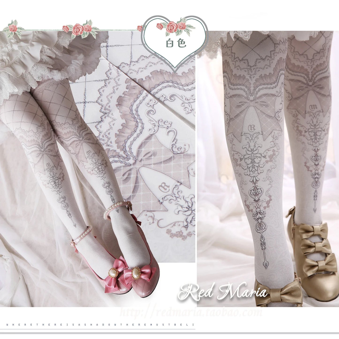 Japanese Style Lolita Socks Vintage Original Print Pantyhose Lady Girls Autumn Winter Tights Stocking Fashion Leggings