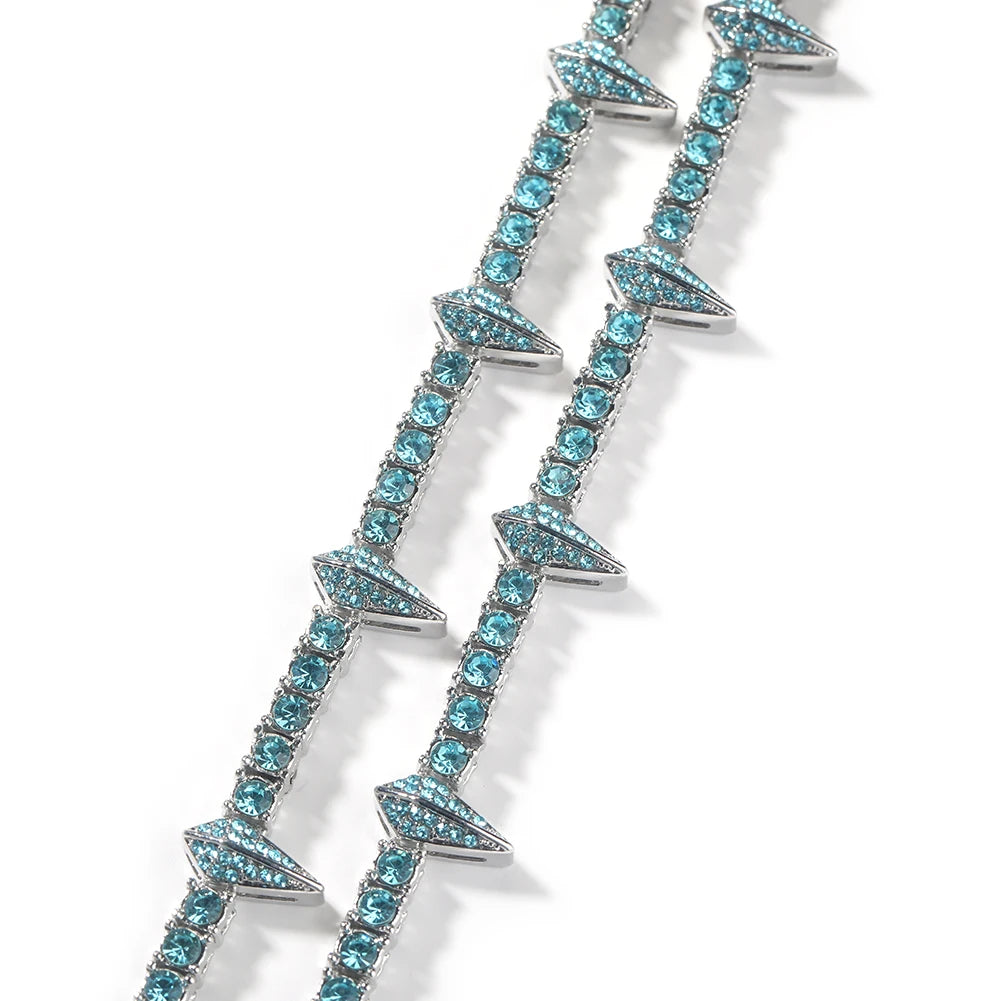 Uwin Black Panther Necklace Zinc Alloy Rhinestone Full Iced Out Personalized 5mm Tennis Chain For Men Christmas Gift