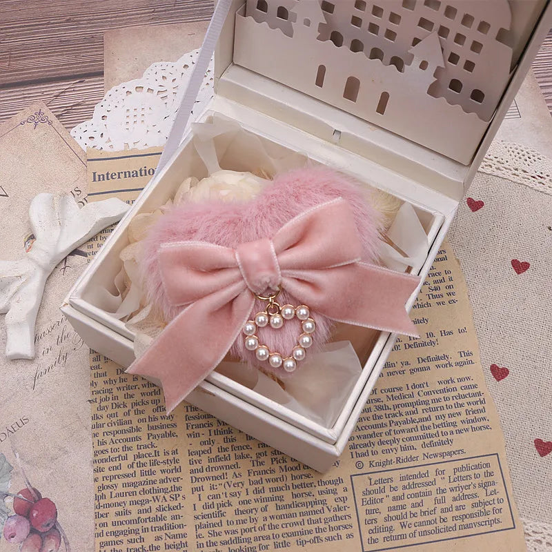 Japanese Lo Girls Hair Clip Handmade Sweet Y2K Girl's Gift Lolita Style Heart Bowknot Cute Women's Hairclip