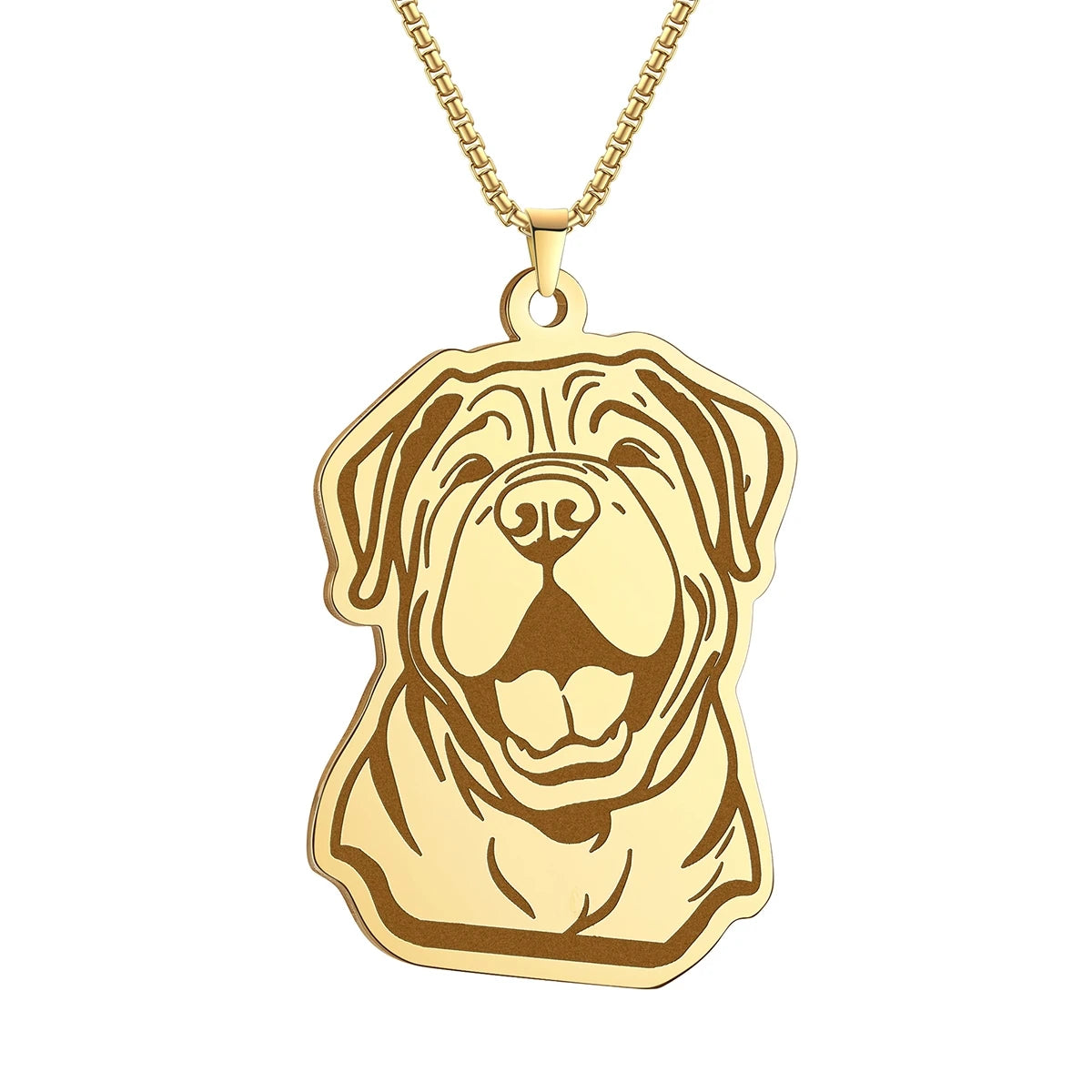 Kinitial Cute Dog Puppy Pendant Necklace For Women Men Stainless Steel Charm Necklace Wholesale Christmas Gift Jewelry