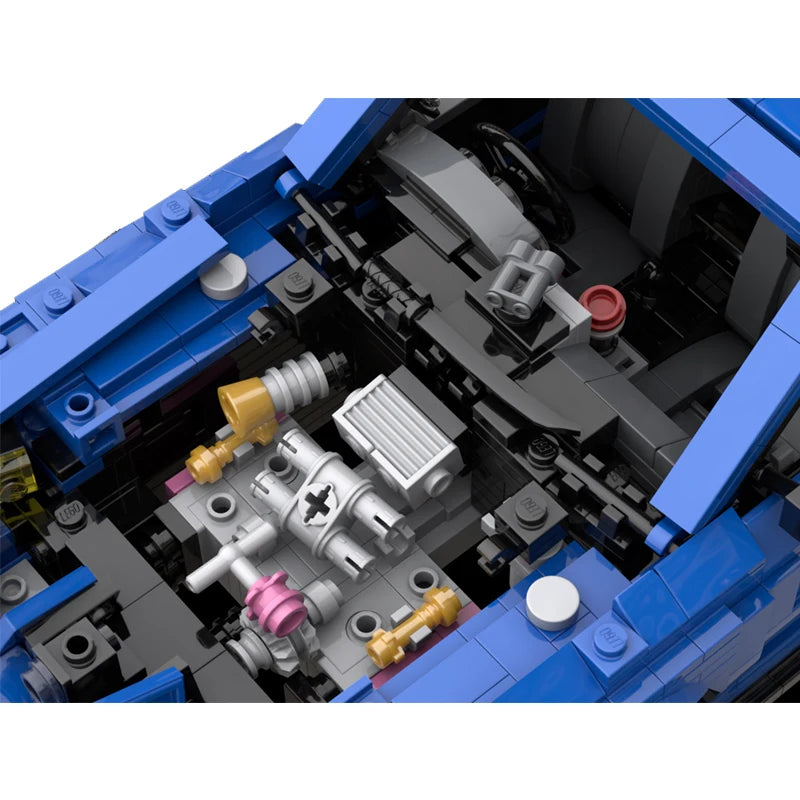 Technical Car MOC Subarued Imprezas WRX STi 2007 Speed Vehicles City Racing Model Set Building Blocks Kid Toys Christmas Gift