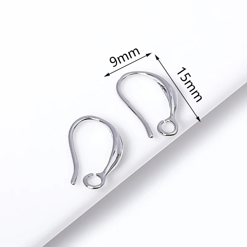 Earring Hooks with Open Loop 18K Gold Plated Ear Wire For Earrings Making Supplies Earwire DIY Accessories