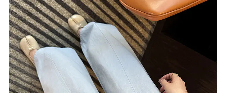 Summer Pregnant Woman Washed Cotton Trousers High Waist Ankle-length Plus Size Maternity Casual Pants Wide Legs Pregnancy Pants