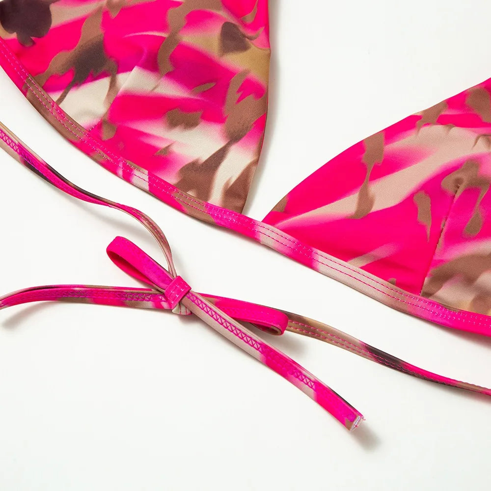 Sexy Women's Bikini Fashion Swimsuits Casual Beachwear Low Waist Thong Two Pieces Women Bikinis Set Beach Bathing Suit Swimwear