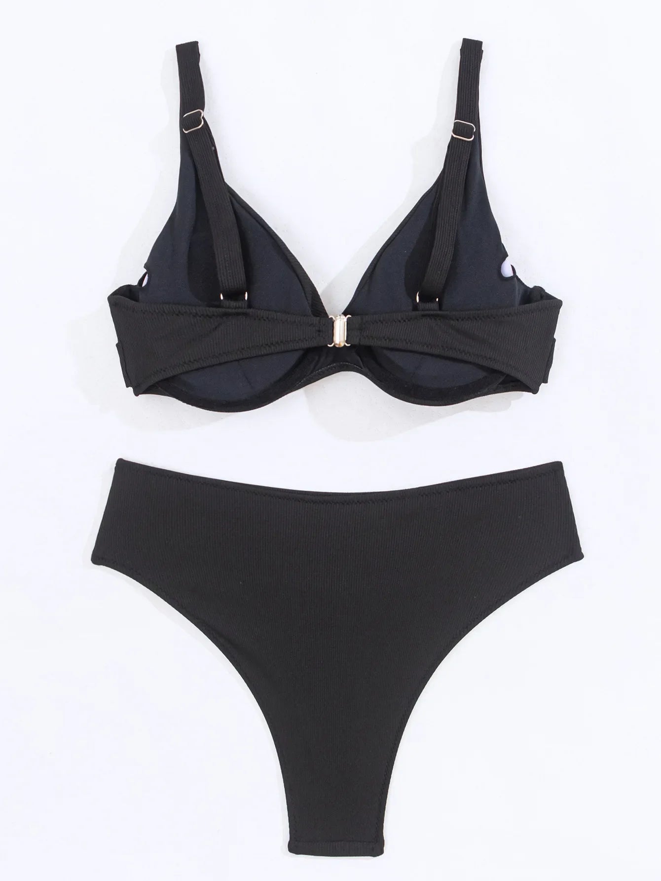 DFCF Women Split Swimsuit High Waist Beach Bikini 2025 New Summer Swimwear Bikinis Set Sexy Backless V Neck Bikini 2 Piece Set