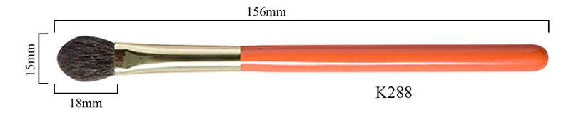 Professional Handmade Makeup Brushes Kit Soft Blue Squirrel Goat Hair Eye Shadow Blending Brush Orange Handle Make Up Brush Set