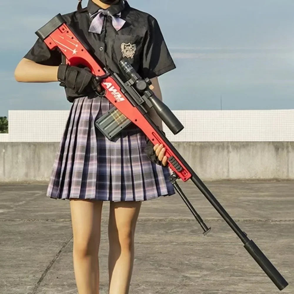 Awm Manual Launchable Safety Shell-Throwing Soft Bullet Toy Gun Sniper Rifle Outdoor CS Shoot Game for Adult Boy Christmas Gift