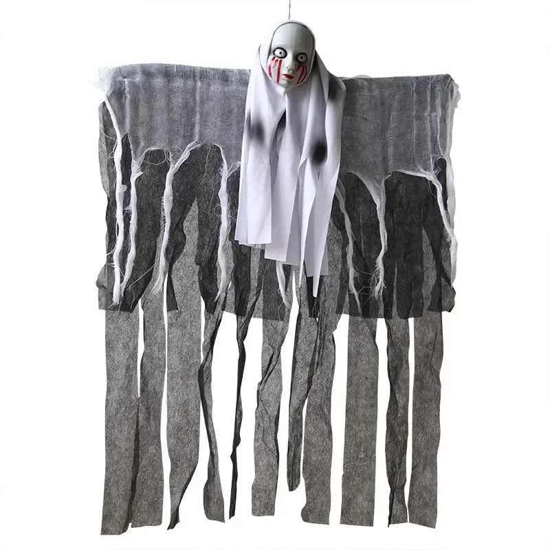 1-3PCS Halloween Hanging Ghost Decorations Skull Scary Gauze Fabric for Haunted House Porch Scary Props Terror Hanging Ornaments